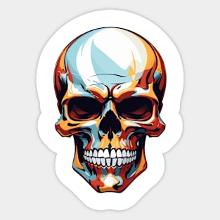 Colourful Skull in Vector Style Sticker